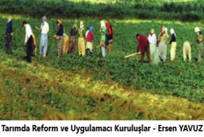 Tarımda Reform ve Uygulamacı Kuruluşlar – Ersen YAVUZ